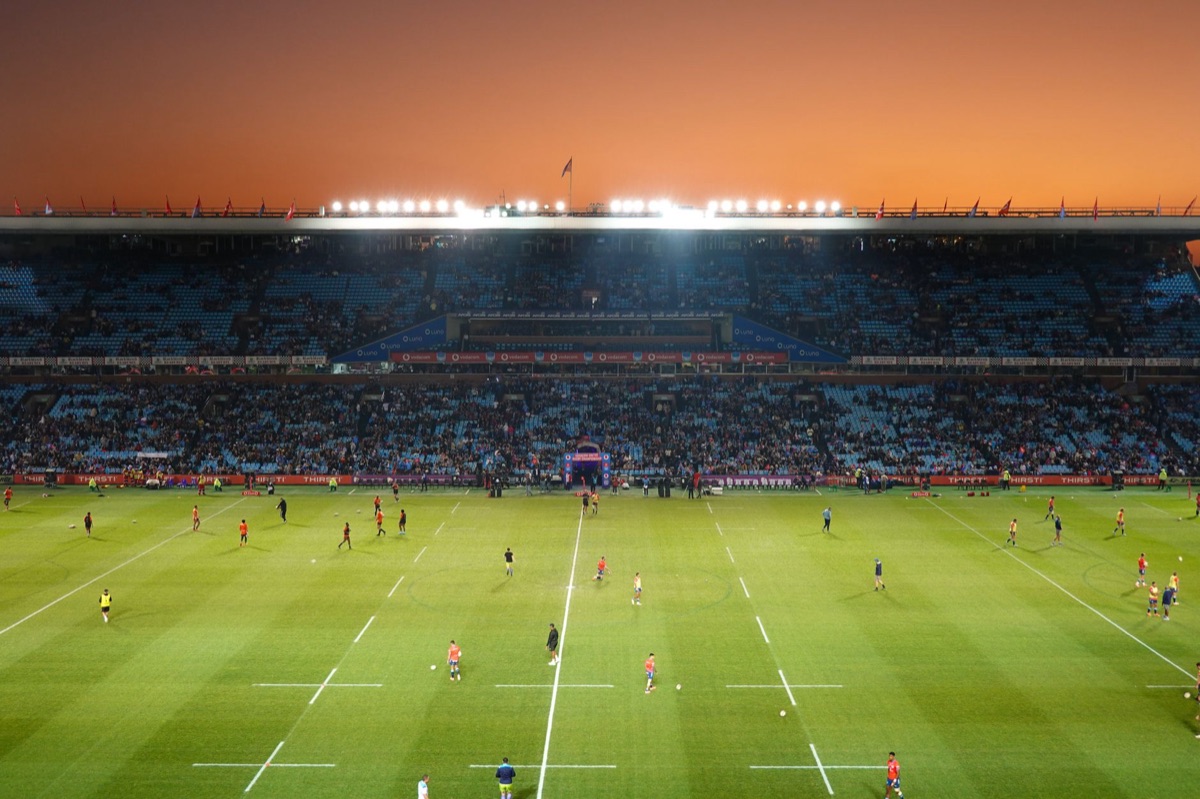 crowd at sports stadium during game