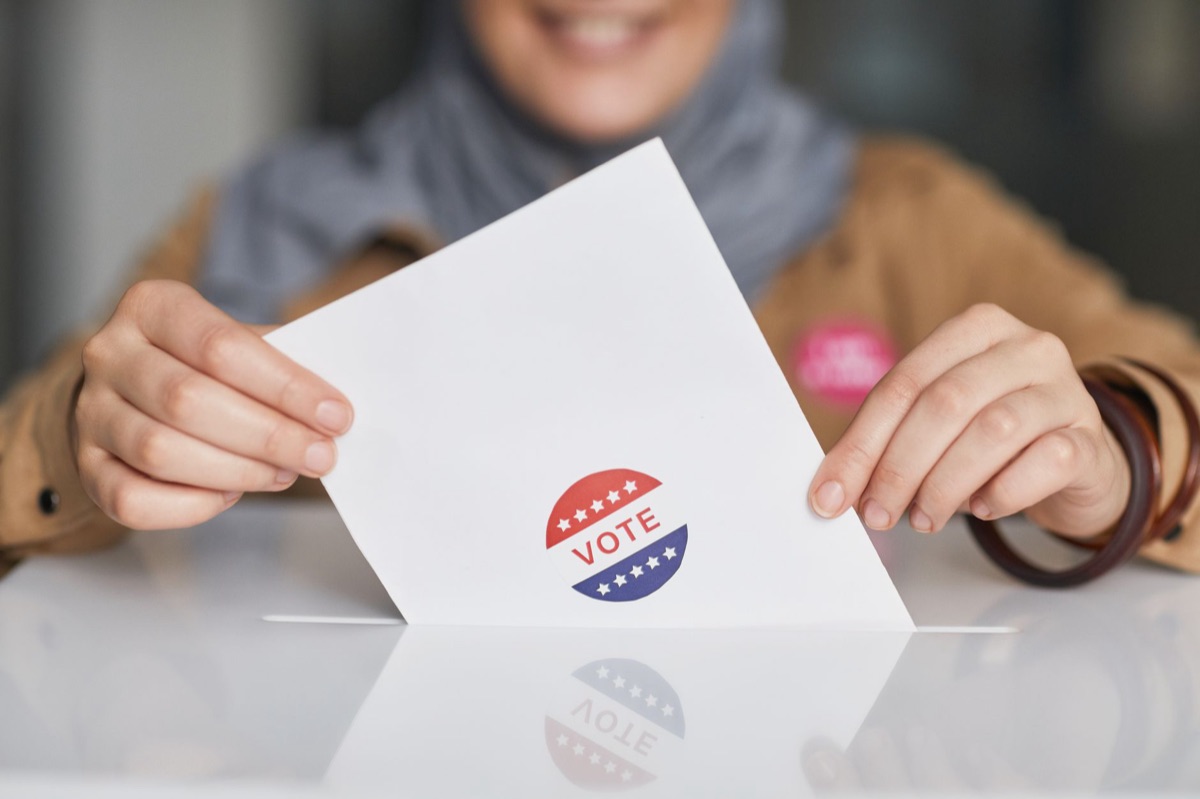 A ballot box used for voting