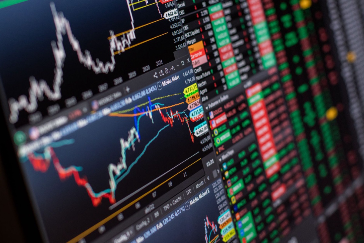 economic chart with global market data