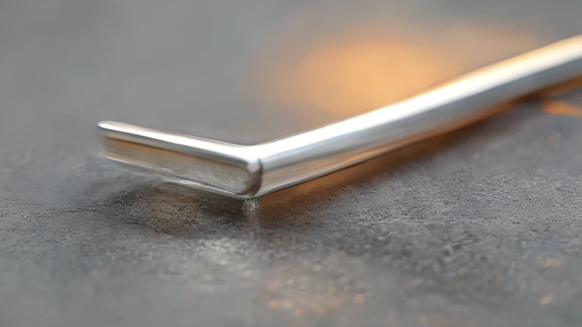 Barra d'aluminio, metal leggero, utilizzato nella costruzione e nella fabbricazione